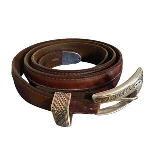 Onyx by Brighton Leather Belt 1993 Size 42
